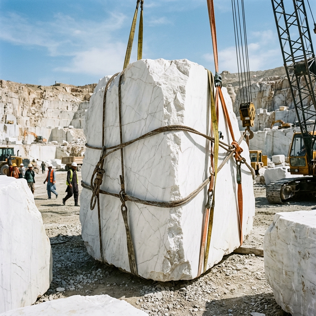 Sourcing Raw Afghan Marble and Onyx Quarry Blocks